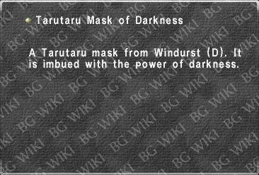 Tarutaru Mask of Darkness