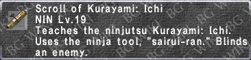 Kurayami: Ichi (Scroll) description.png