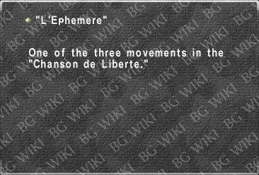 "L'Ephemere"