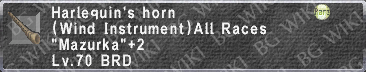 Harlequin's Horn description.png