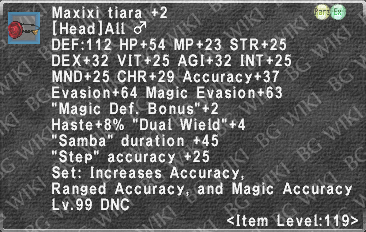 Maxixi Tiara +2 description.png