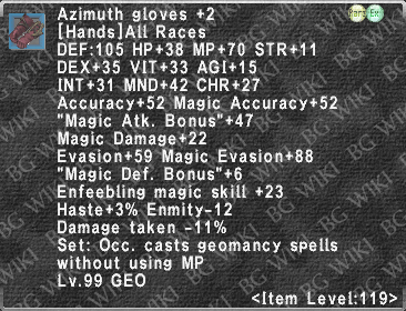 Azimuth Gloves +2 description.png