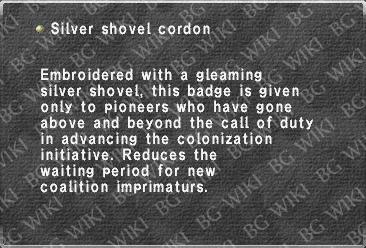 Silver shovel cordon