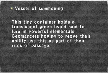 Vessel of summoning