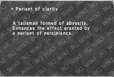 Periapt of clarity