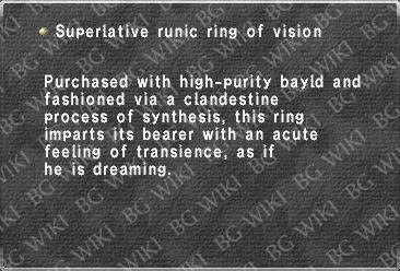 Superlative runic ring of vision