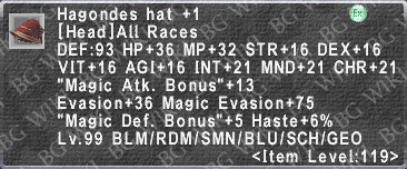 Hagondes Hat +1 description.png