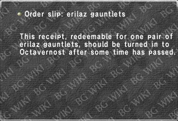 Order slip: erilaz gauntlets