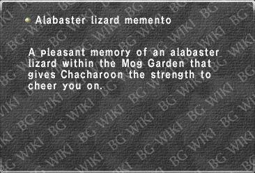 Alabaster lizard memento