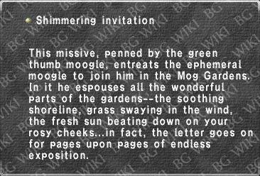 Shimmering invitation