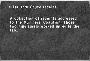 Tarutaru Sauce receipt