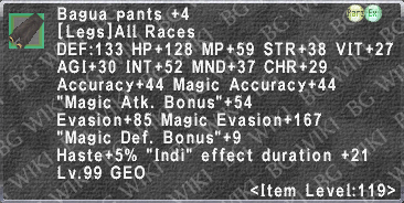 Bagua Pants +4 description.png