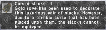 Cursed Slacks -1 - BG FFXI Wiki