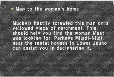 Map to the woman's home