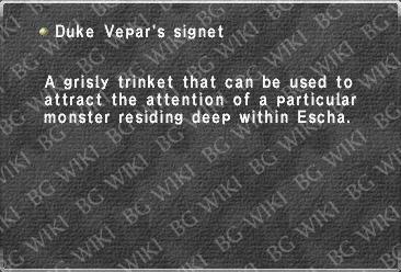 Duke Vepar's signet