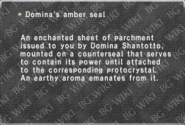 Domina's amber seal