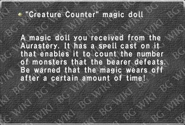 "Creature Counter" magic doll