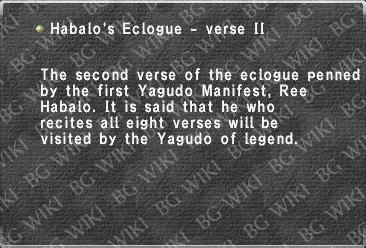 Habalo's Eclogue - verse II