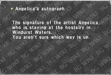 Angelica's autograph