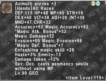 Azimuth Gloves +3 description.png