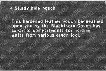 Sturdy hide pouch
