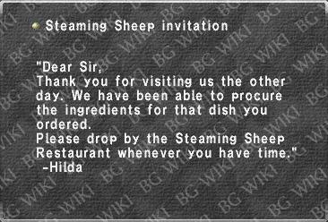 Steaming Sheep invitation