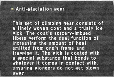 Anti-glaciation gear