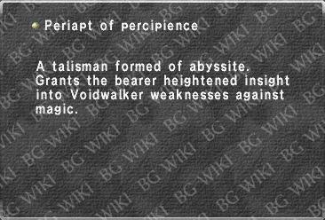 Periapt of percipience