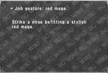 Job gesture: red mage