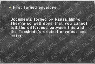 First forged envelope