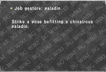 Job gesture: paladin