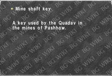 Mine shaft key