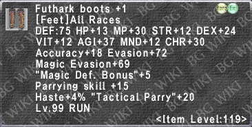 Futhark Boots +1 description.png