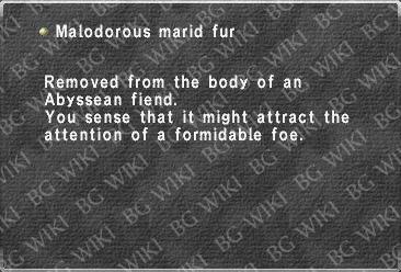 Malodorous marid fur