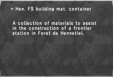Hen. FS building mat. container