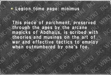 Legion tome page: minimus