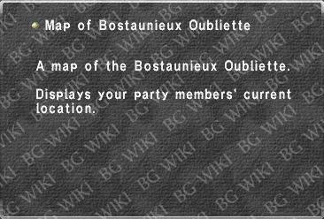 Map of Bostaunieux Oubliette