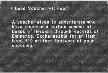 Deed Voucher +1: Feet