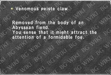 Venomous peiste claw