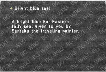 Bright blue seal