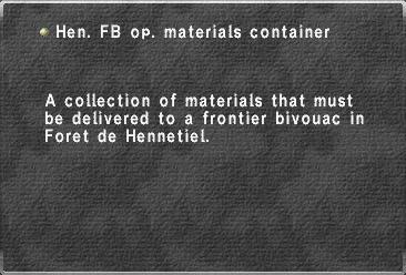 Hen. FB op. materials container