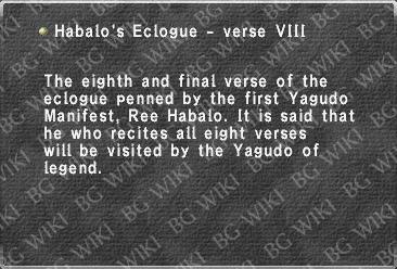 Habalo's Eclogue - verse VIII