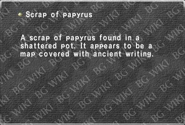 Scrap of papyrus