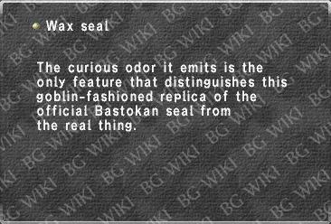 Wax seal