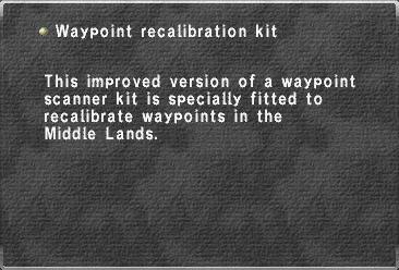 Waypoint recalibration kit