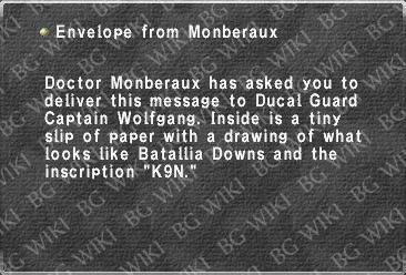 Envelope from Monberaux