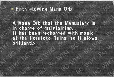 Fifth glowing Mana Orb