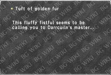 Tuft of golden fur