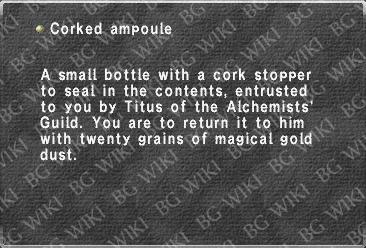 Corked ampoule