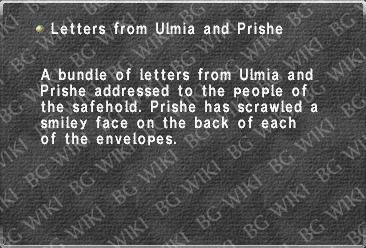 Letters from Ulmia and Prishe